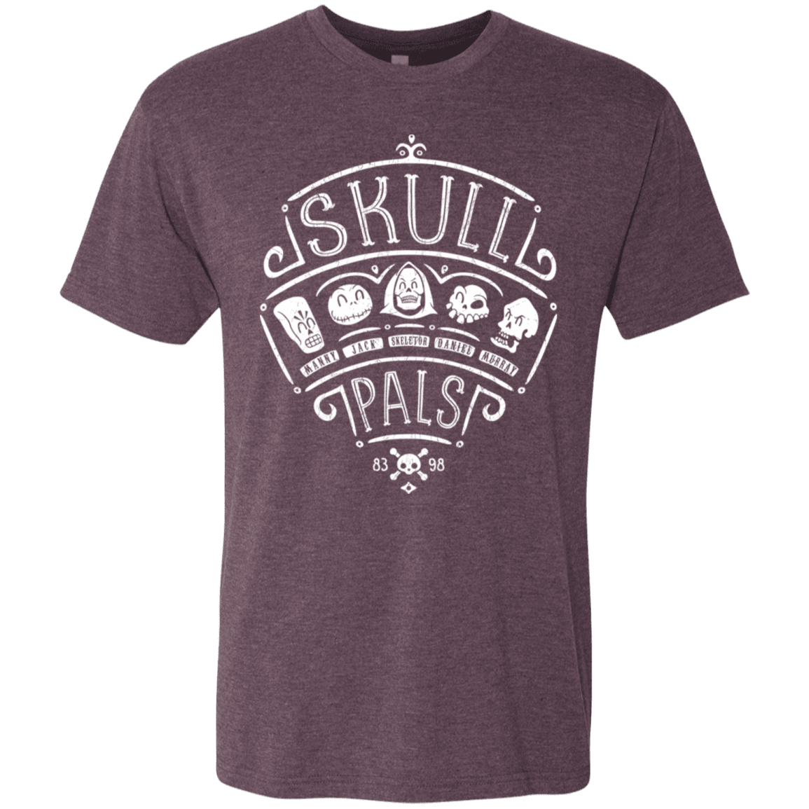 T-Shirts Vintage Purple / S Skull Pals Men's Triblend T-Shirt