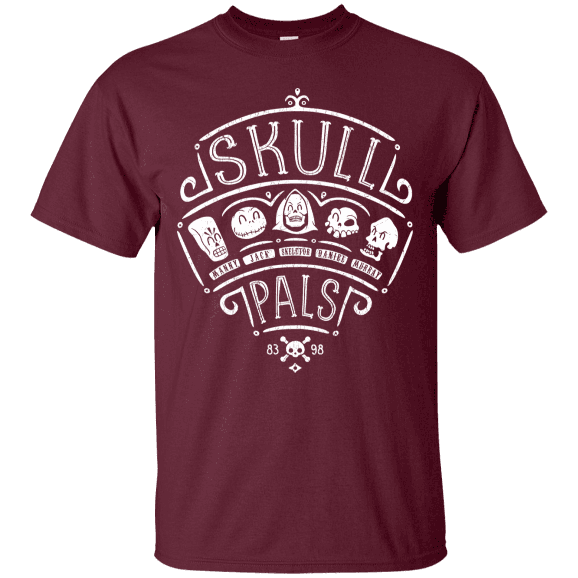 T-Shirts Maroon / S Skull Pals T-Shirt