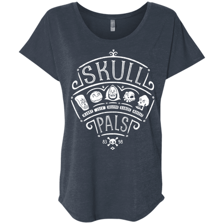 T-Shirts Vintage Navy / X-Small Skull Pals Triblend Dolman Sleeve