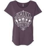 T-Shirts Vintage Purple / X-Small Skull Pals Triblend Dolman Sleeve