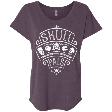 T-Shirts Vintage Purple / X-Small Skull Pals Triblend Dolman Sleeve