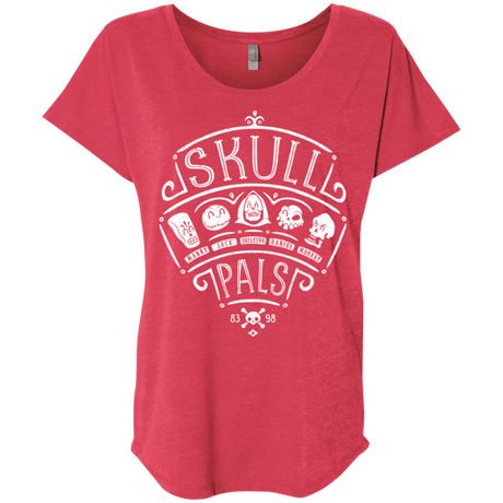 T-Shirts Vintage Red / X-Small Skull Pals Triblend Dolman Sleeve