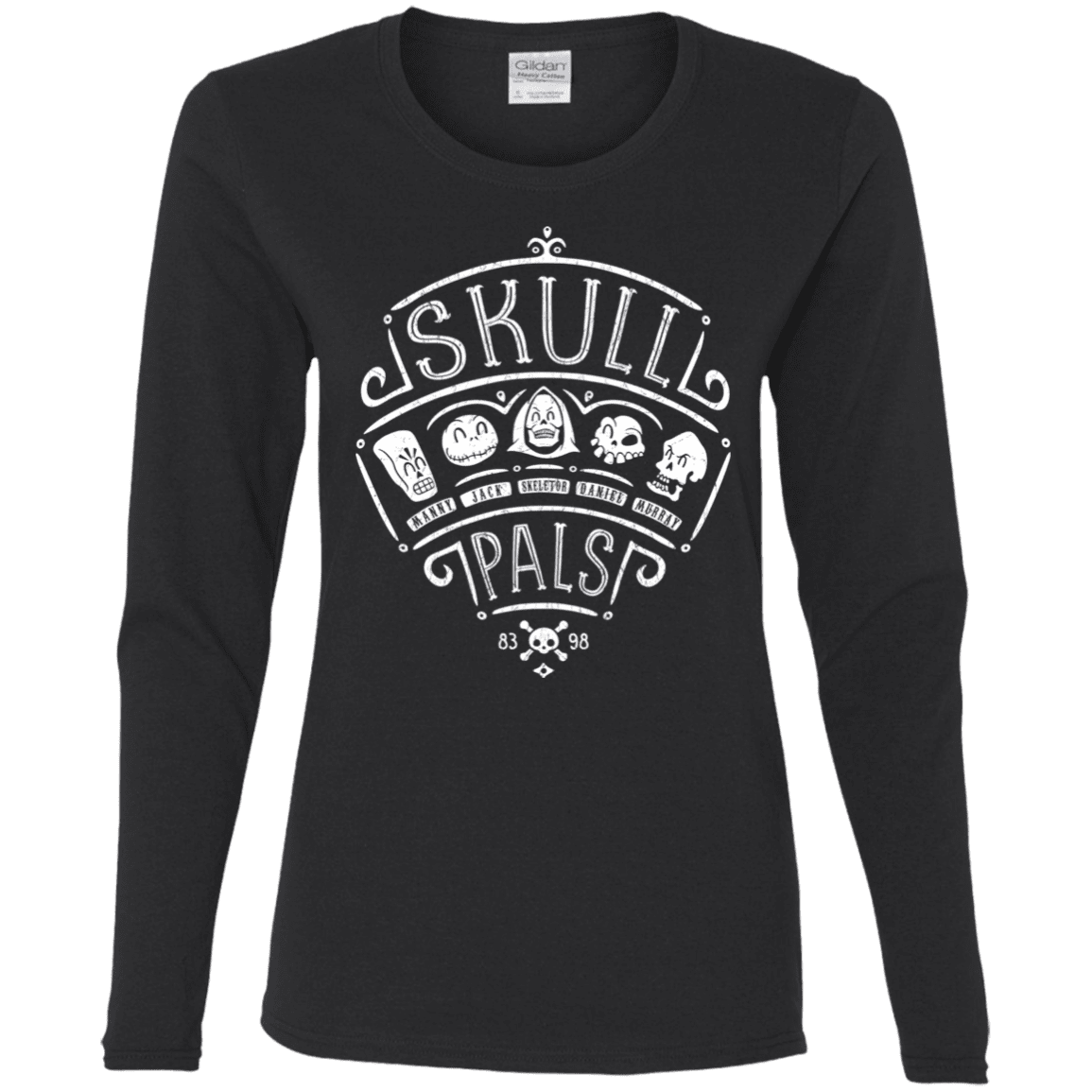 T-Shirts Black / S Skull Pals Women's Long Sleeve T-Shirt