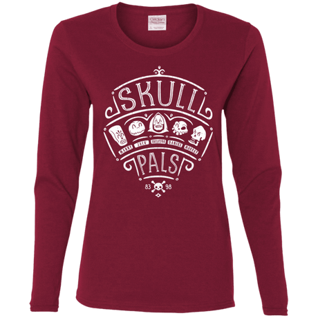 T-Shirts Cardinal / S Skull Pals Women's Long Sleeve T-Shirt