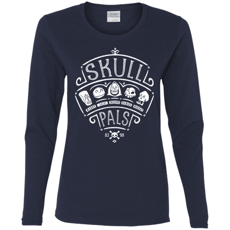 T-Shirts Navy / S Skull Pals Women's Long Sleeve T-Shirt