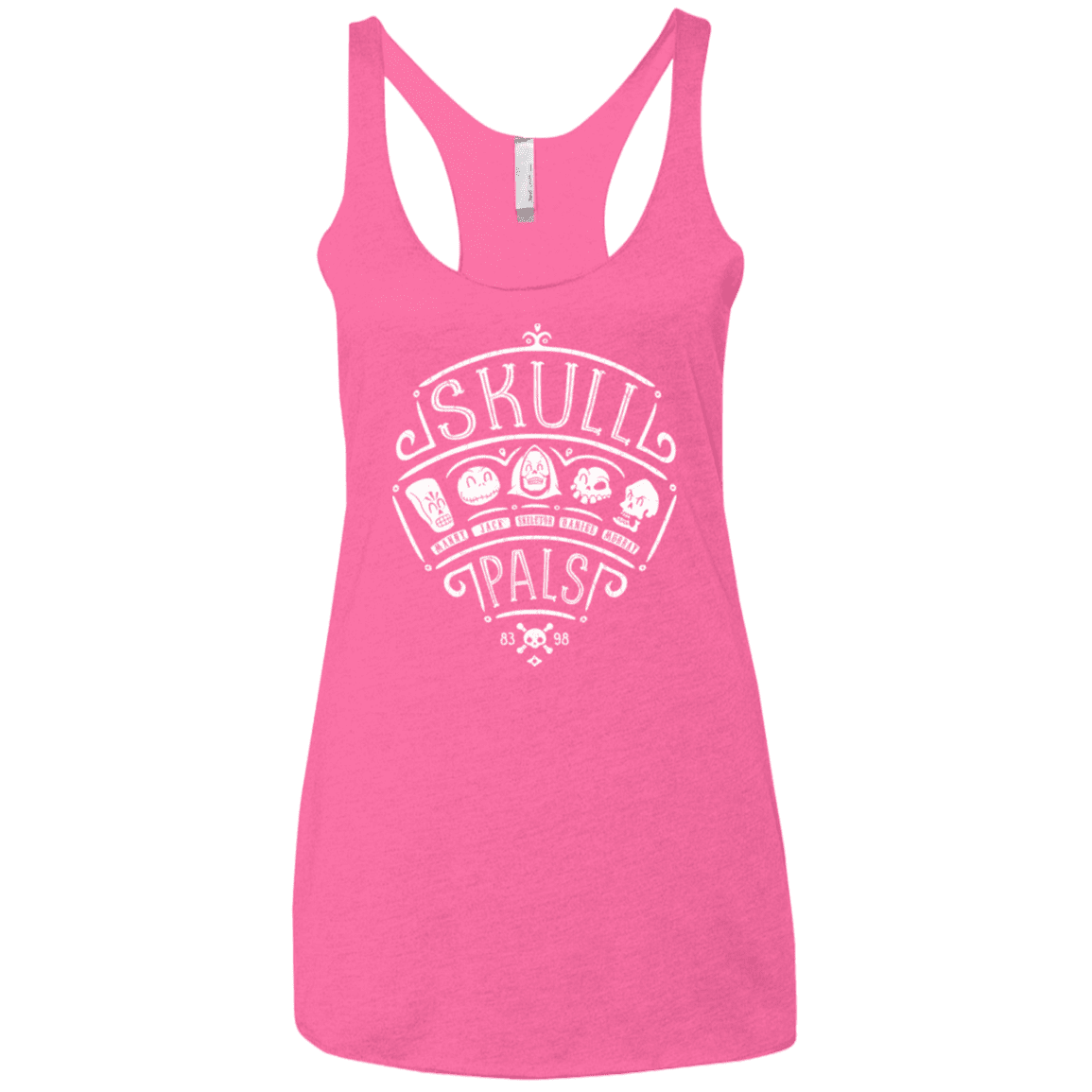 T-Shirts Vintage Pink / X-Small Skull Pals Women's Triblend Racerback Tank