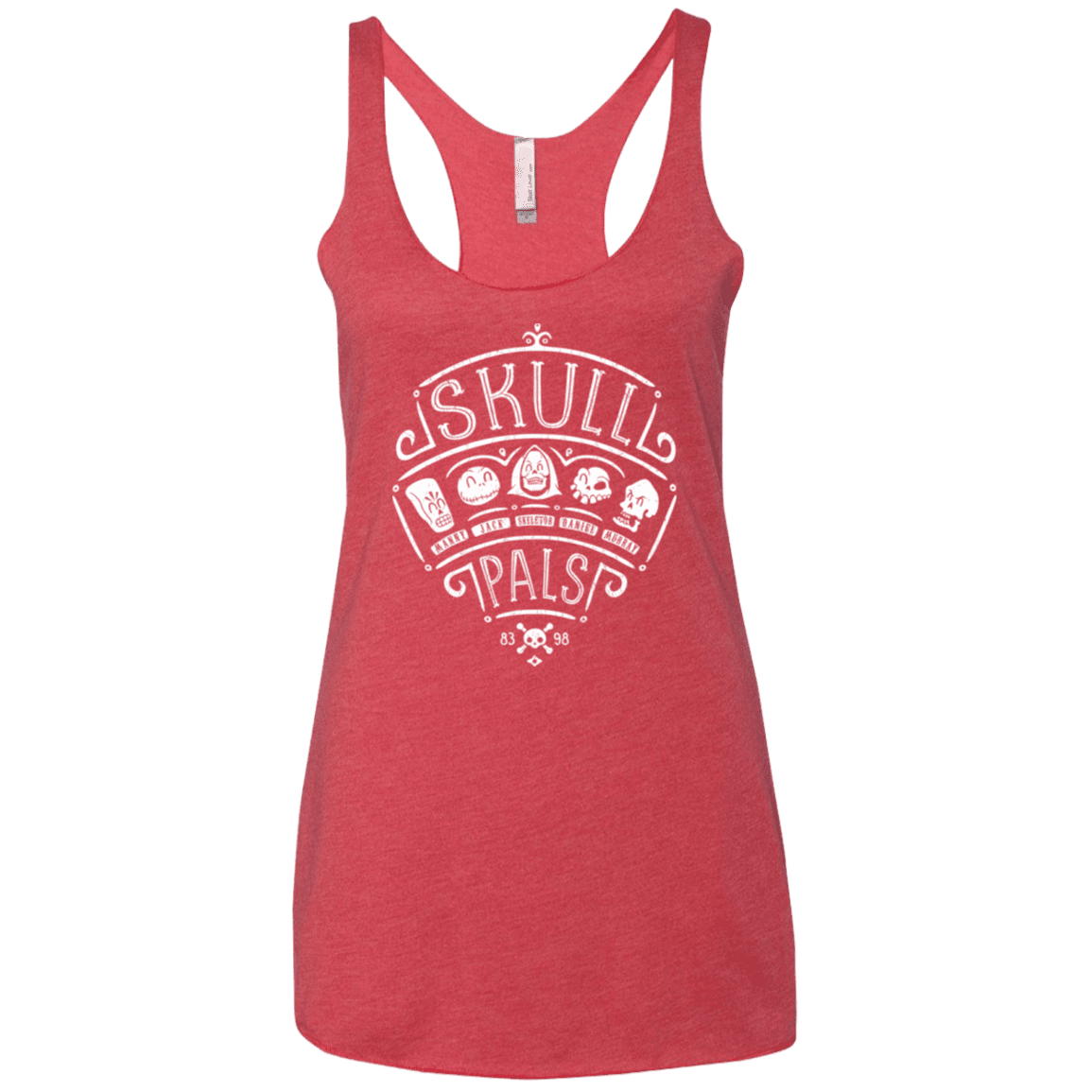 T-Shirts Vintage Red / X-Small Skull Pals Women's Triblend Racerback Tank