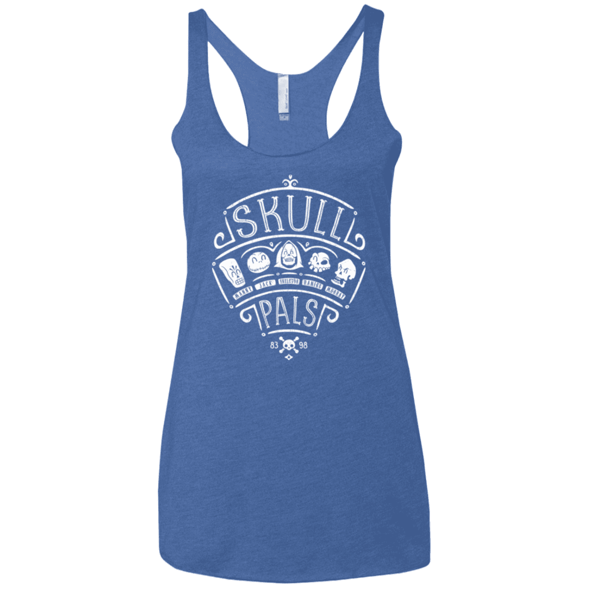 T-Shirts Vintage Royal / X-Small Skull Pals Women's Triblend Racerback Tank
