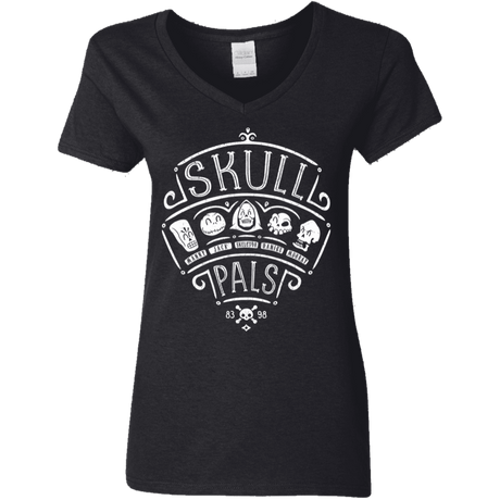 T-Shirts Black / S Skull Pals Women's V-Neck T-Shirt