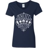 T-Shirts Navy / S Skull Pals Women's V-Neck T-Shirt