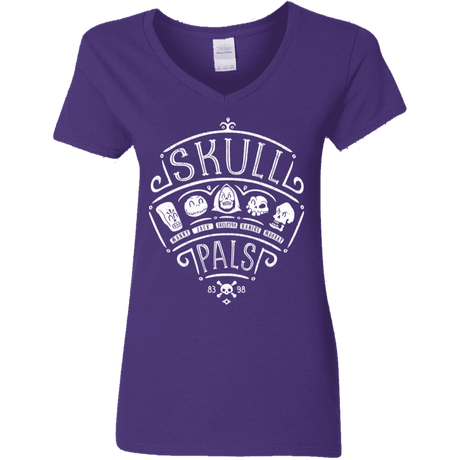 T-Shirts Purple / S Skull Pals Women's V-Neck T-Shirt