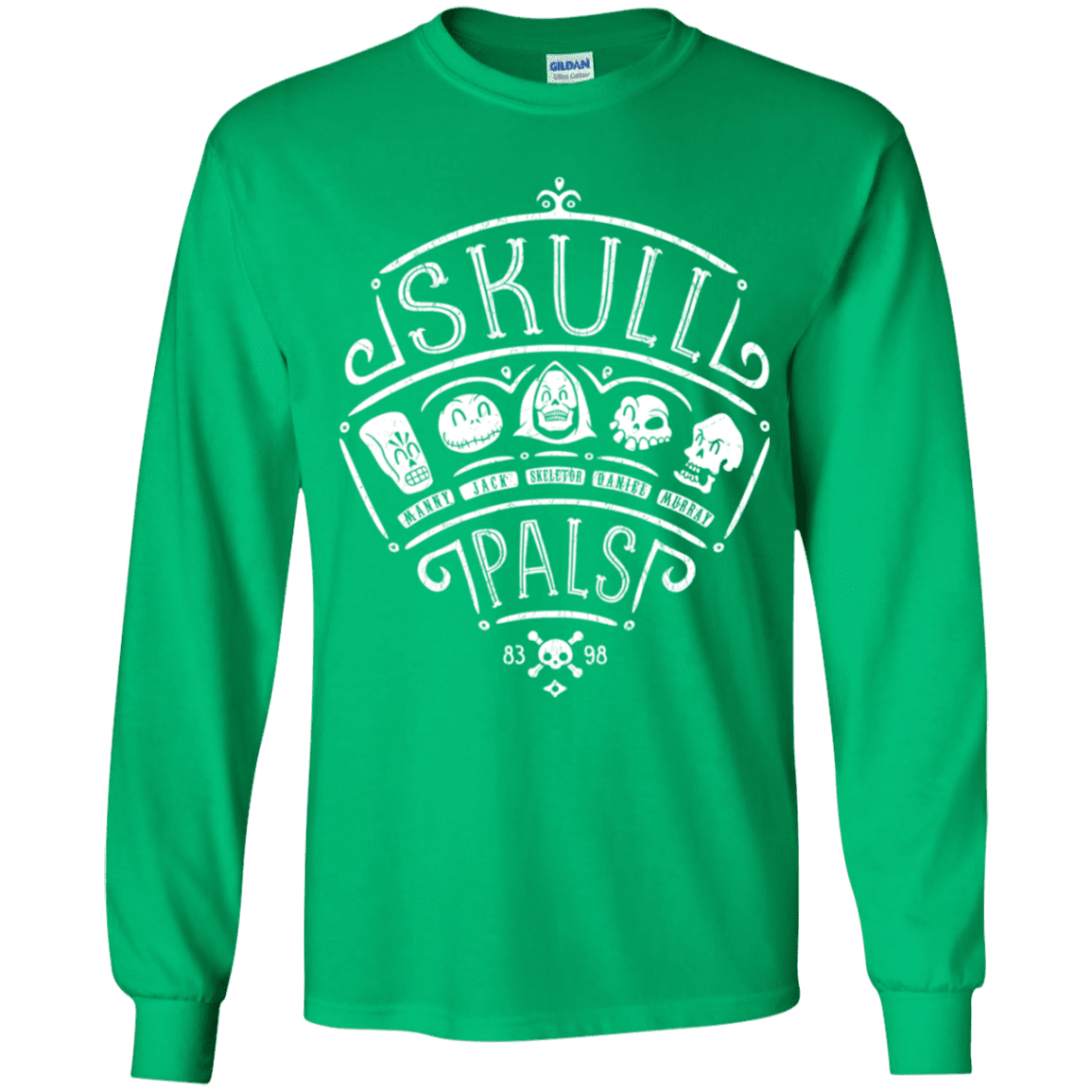T-Shirts Irish Green / YS Skull Pals Youth Long Sleeve T-Shirt