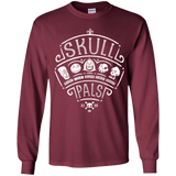T-Shirts Maroon / YS Skull Pals Youth Long Sleeve T-Shirt