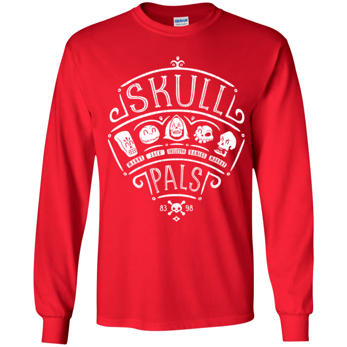 T-Shirts Red / YS Skull Pals Youth Long Sleeve T-Shirt