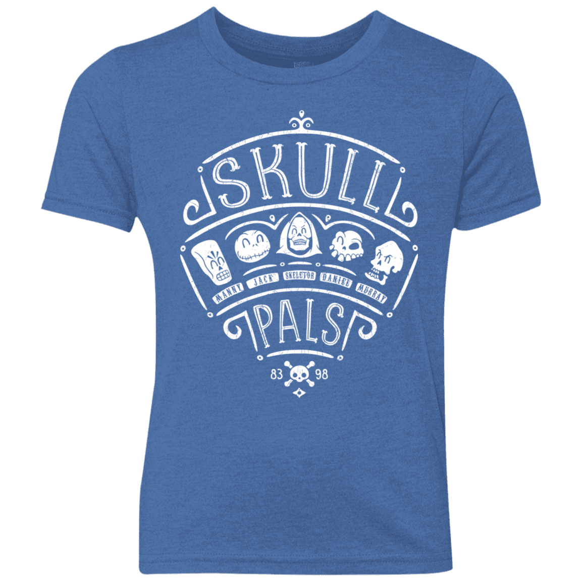 T-Shirts Vintage Royal / YXS Skull Pals Youth Triblend T-Shirt