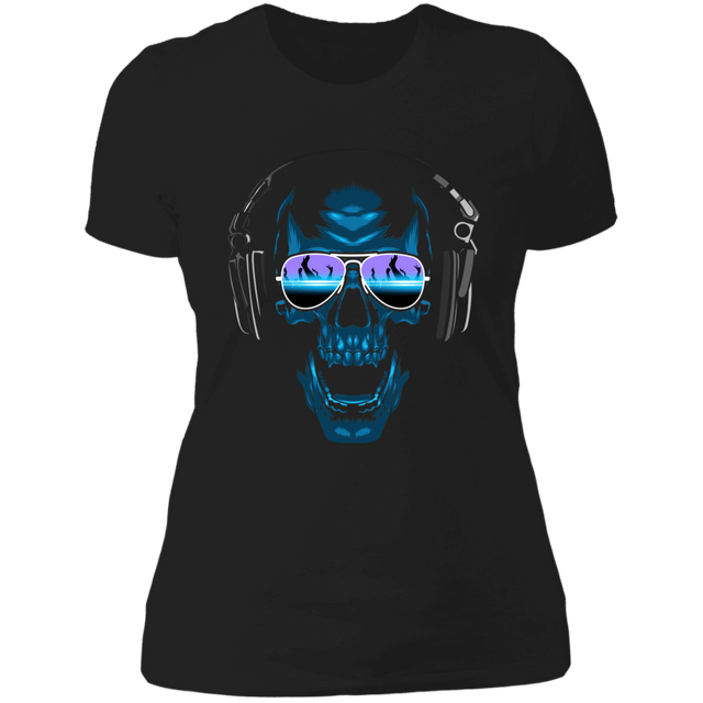 T-Shirts Black / X-Small Skull Techno Women's Premium T-Shirt