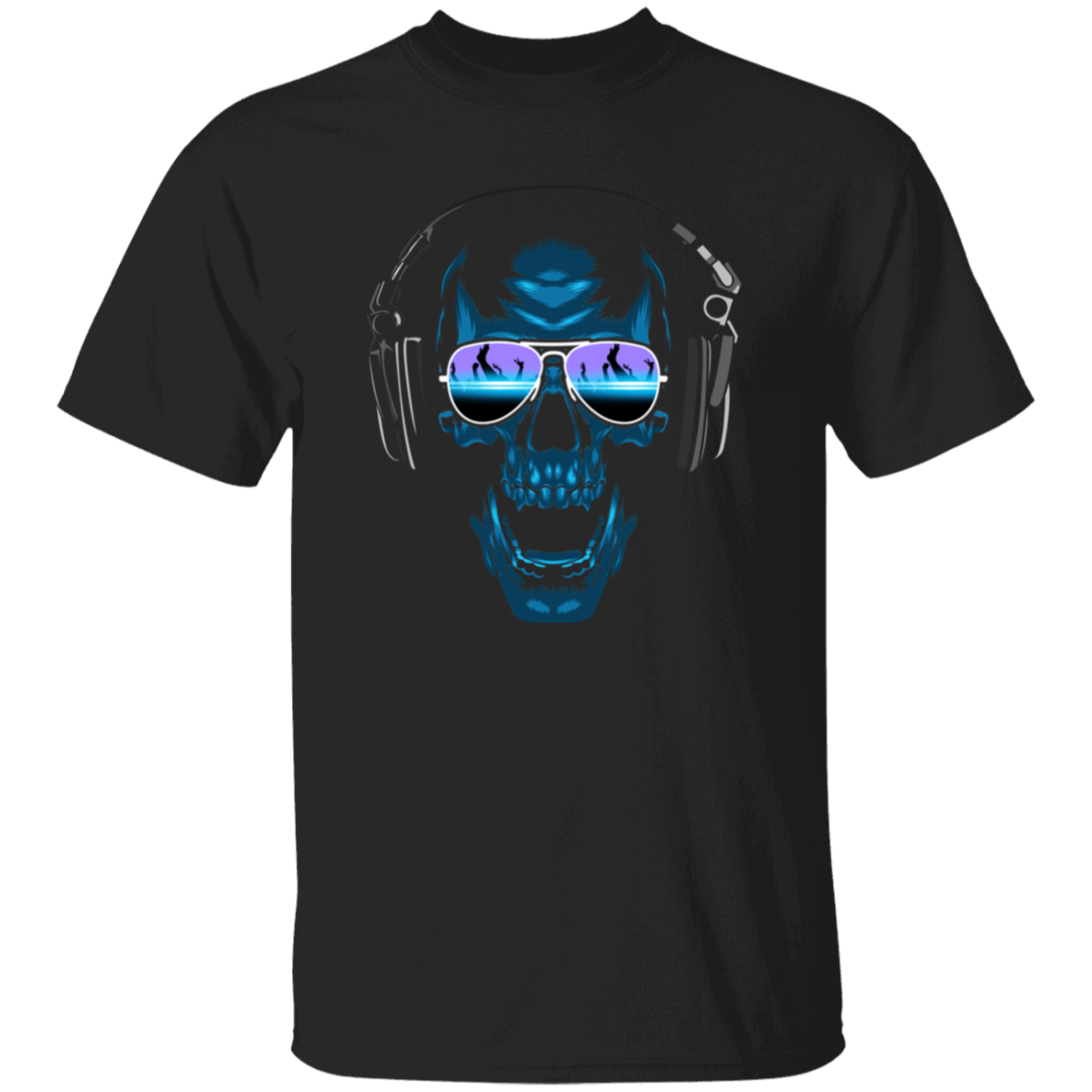 T-Shirts Black / YXS Skull Techno Youth T-Shirt