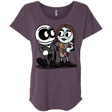 T-Shirts Vintage Purple / X-Small Skullhead Triblend Dolman Sleeve