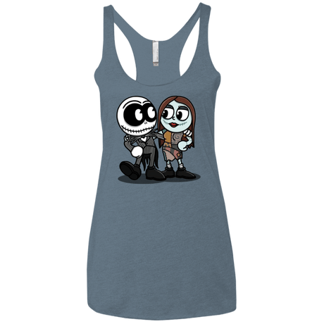T-Shirts Indigo / X-Small Skullhead Women's Triblend Racerback Tank