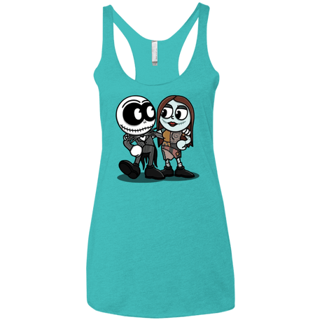 T-Shirts Tahiti Blue / X-Small Skullhead Women's Triblend Racerback Tank