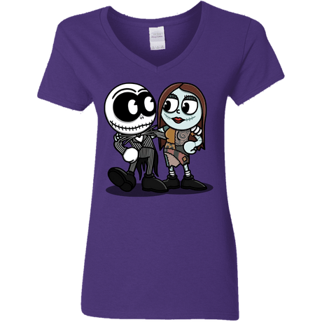 T-Shirts Purple / S Skullhead Women's V-Neck T-Shirt