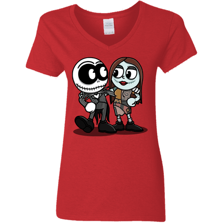 T-Shirts Red / S Skullhead Women's V-Neck T-Shirt