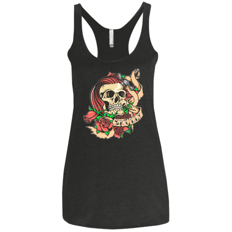 T-Shirts Vintage Black / X-Small SKULLY Women's Triblend Racerback Tank