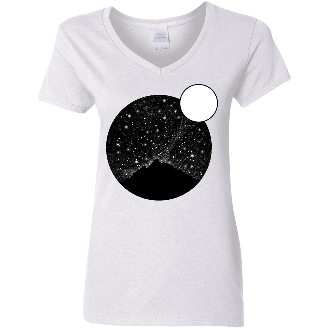 T-Shirts White / S Sky Full of Stars Women's V-Neck T-Shirt