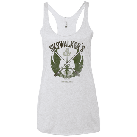 T-Shirts Heather White / X-Small Skywalker's Jedi Academy Women's Triblend Racerback Tank