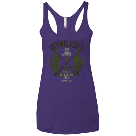 T-Shirts Purple / X-Small Skywalker's Jedi Academy Women's Triblend Racerback Tank