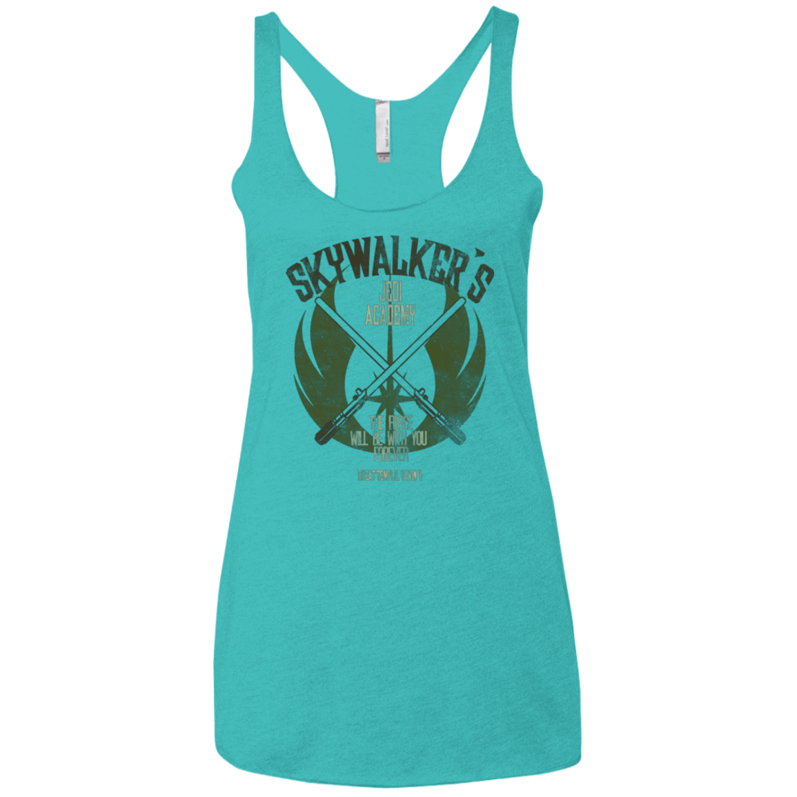 T-Shirts Tahiti Blue / X-Small Skywalker's Jedi Academy Women's Triblend Racerback Tank