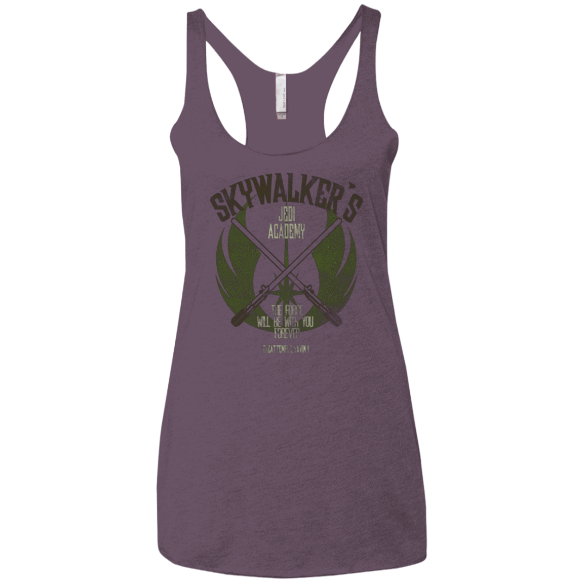 T-Shirts Vintage Purple / X-Small Skywalker's Jedi Academy Women's Triblend Racerback Tank