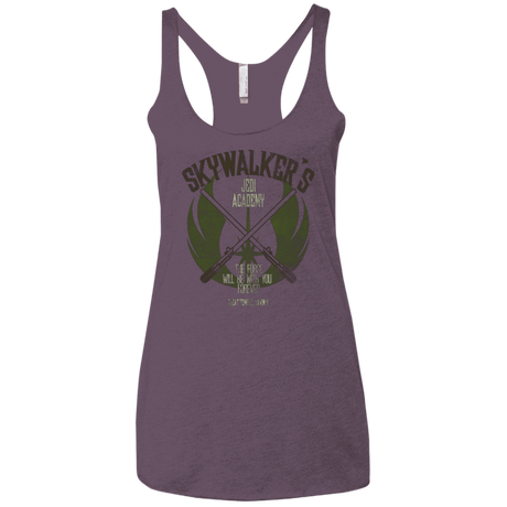 T-Shirts Vintage Purple / X-Small Skywalker's Jedi Academy Women's Triblend Racerback Tank