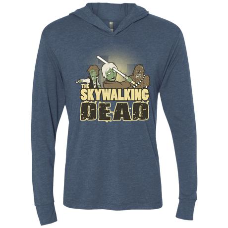 T-Shirts Indigo / X-Small Skywalking Dead Triblend Long Sleeve Hoodie Tee