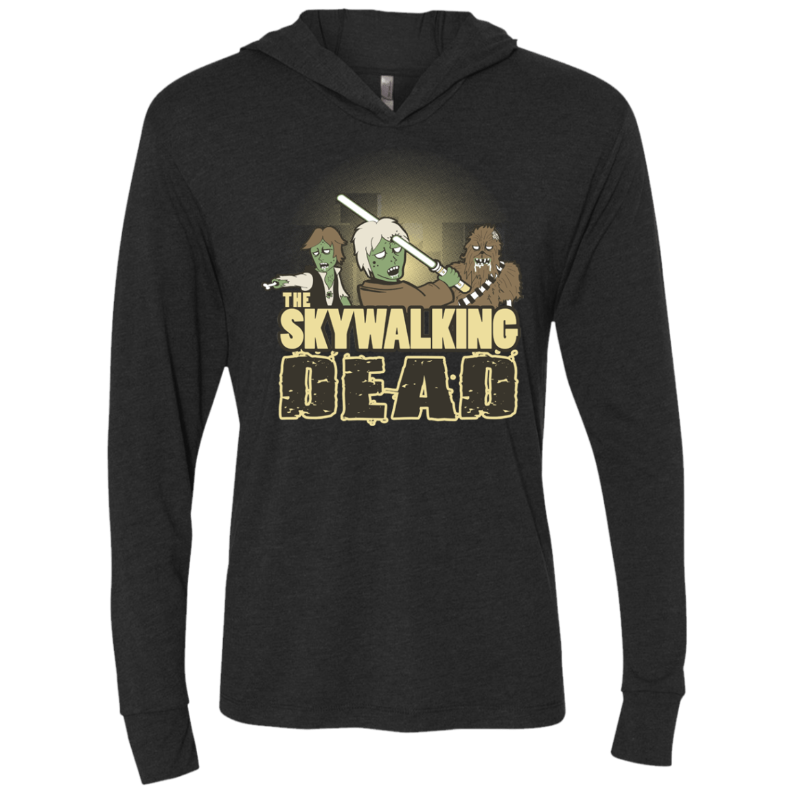 T-Shirts Vintage Black / X-Small Skywalking Dead Triblend Long Sleeve Hoodie Tee