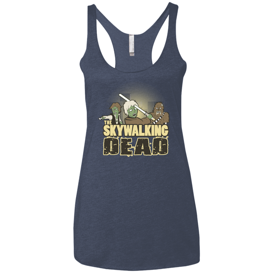 T-Shirts Vintage Navy / X-Small Skywalking Dead Women's Triblend Racerback Tank
