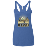 T-Shirts Vintage Royal / X-Small Skywalking Dead Women's Triblend Racerback Tank