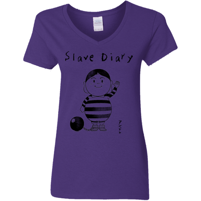 T-Shirts Purple / S Slave Diary Women's V-Neck T-Shirt