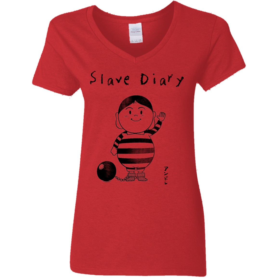 T-Shirts Red / S Slave Diary Women's V-Neck T-Shirt