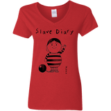 T-Shirts Red / S Slave Diary Women's V-Neck T-Shirt