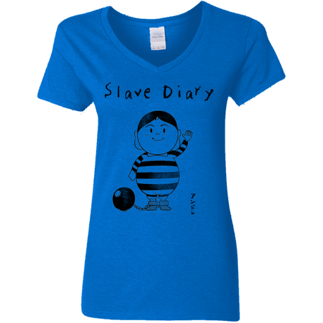 T-Shirts Royal / S Slave Diary Women's V-Neck T-Shirt