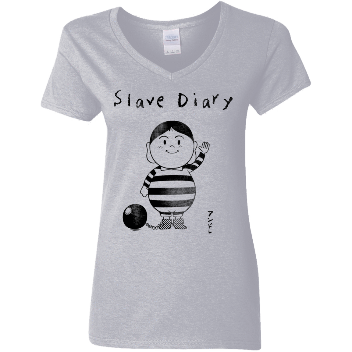 T-Shirts Sport Grey / S Slave Diary Women's V-Neck T-Shirt