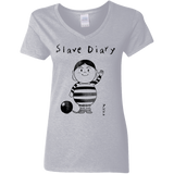 T-Shirts Sport Grey / S Slave Diary Women's V-Neck T-Shirt