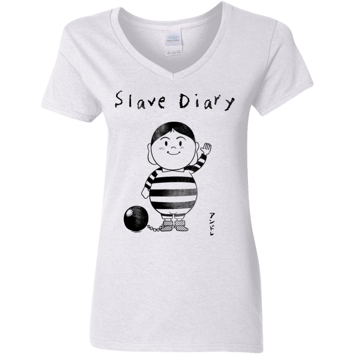 T-Shirts White / S Slave Diary Women's V-Neck T-Shirt