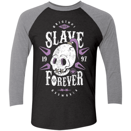T-Shirts Vintage Black/Premium Heather / X-Small Slave Forever Men's Triblend 3/4 Sleeve