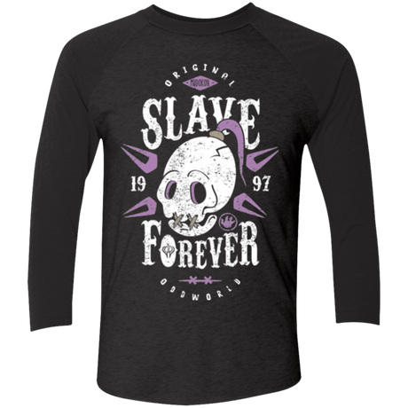 T-Shirts Vintage Black/Vintage Black / X-Small Slave Forever Men's Triblend 3/4 Sleeve