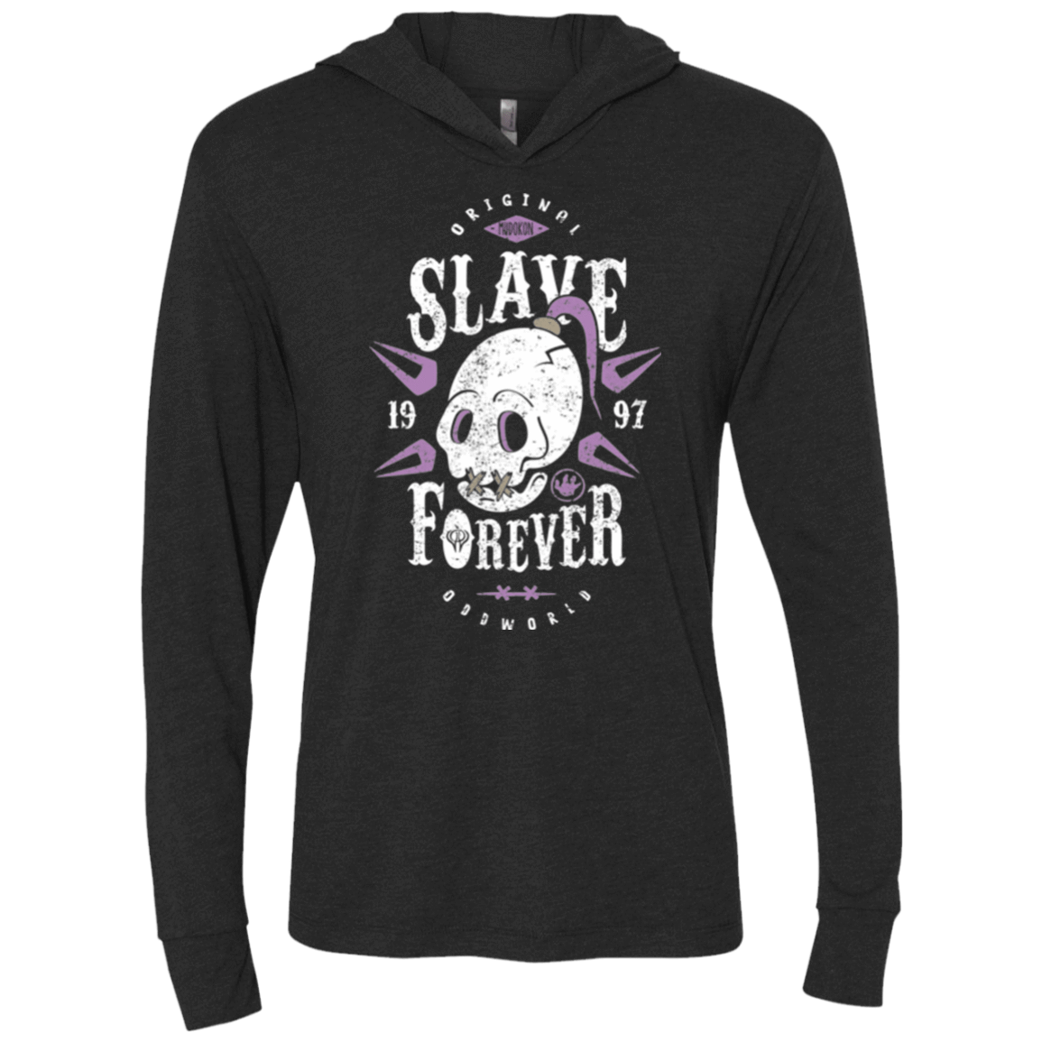 T-Shirts Vintage Black / X-Small Slave Forever Triblend Long Sleeve Hoodie Tee