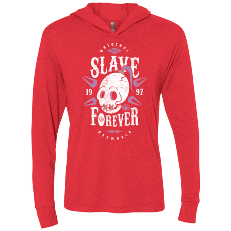 T-Shirts Vintage Red / X-Small Slave Forever Triblend Long Sleeve Hoodie Tee