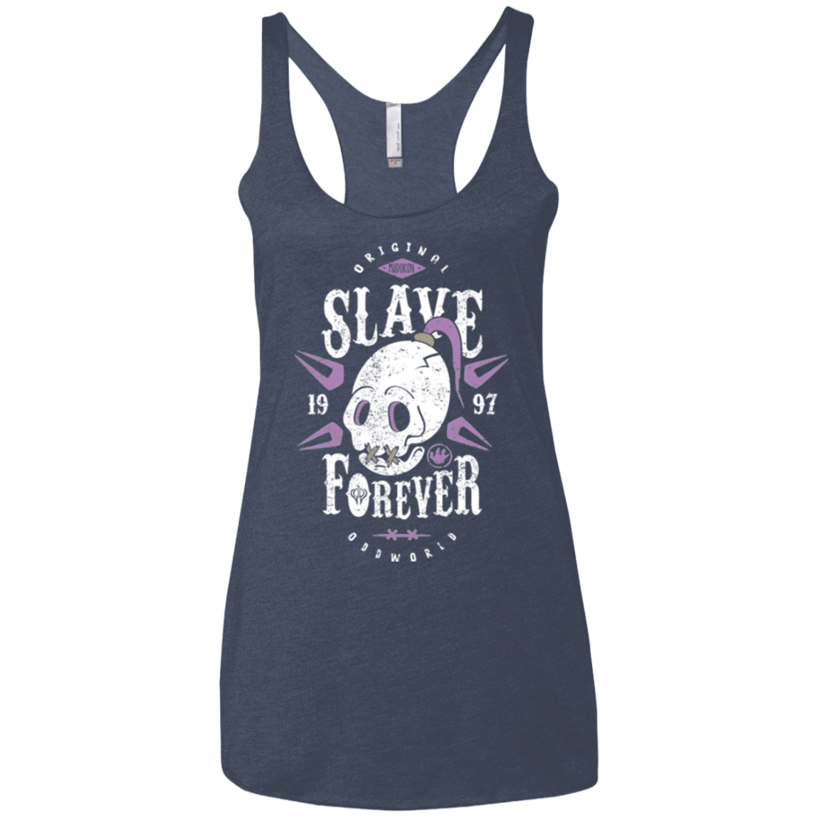 T-Shirts Vintage Navy / X-Small Slave Forever Women's Triblend Racerback Tank