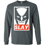 T-Shirts Dark Heather / S SLAY Men's Long Sleeve T-Shirt